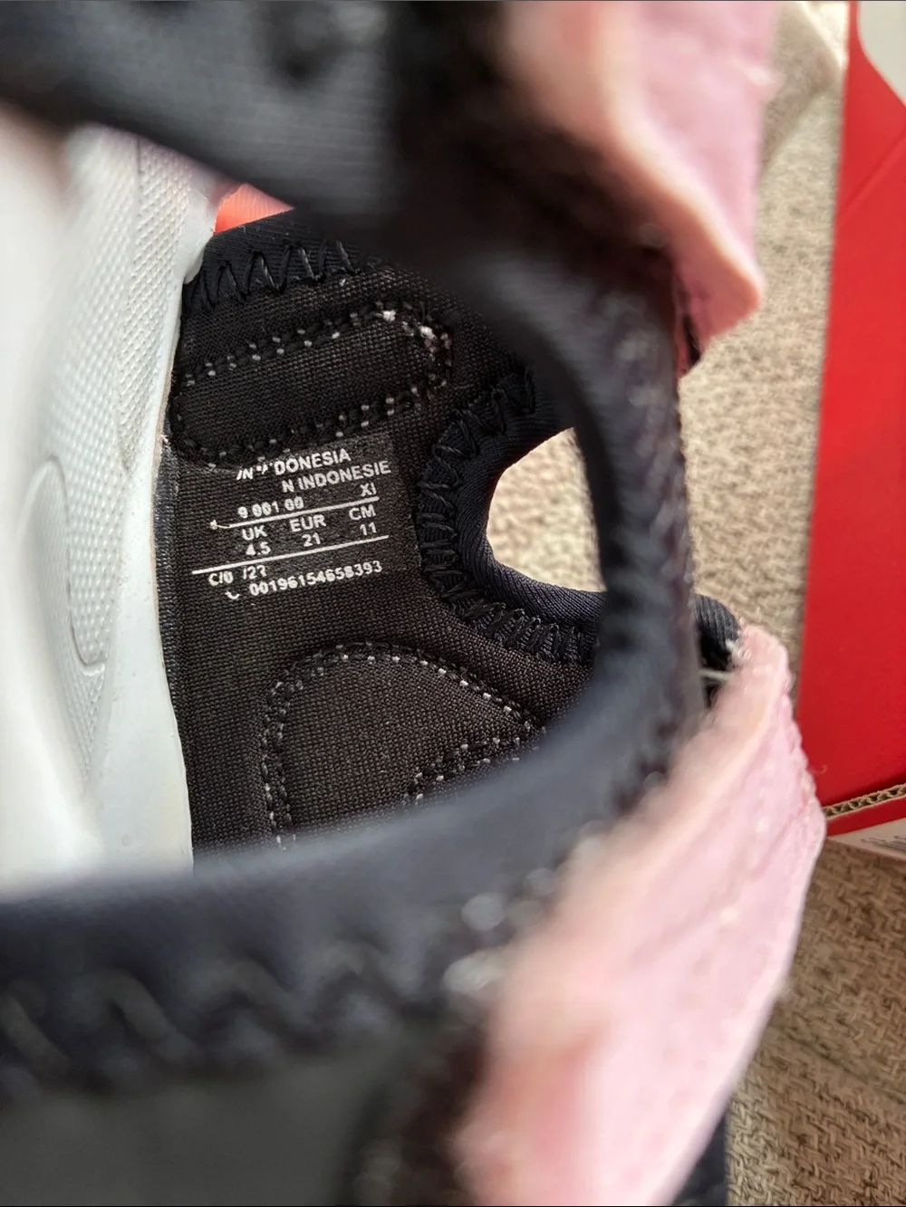 Nike Kids Black and Light Pink Open-Toe Sport Sandals
